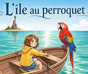 L'île au perroquet, histoire illustrée à lire ou à écouter en ligne