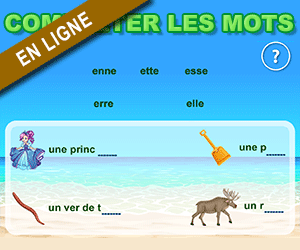 Compléter les mots avec les sons elle, enne, erre, esse, ette