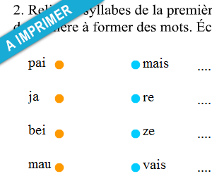 Fiche d'exercices à imprimer : ai, ei, et