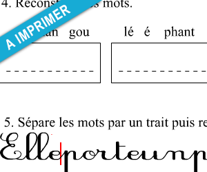 Fiche d'exercices à imprimer, les sons an, am, en, em