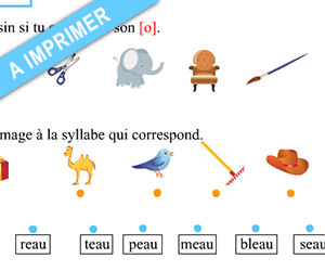 Fiche d'exercices à imprimer : au, eau