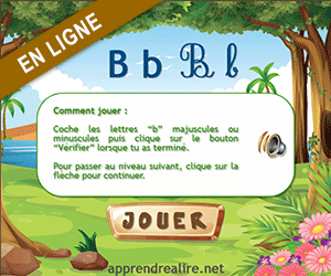 Reconnaître la lettre b en script et cursive