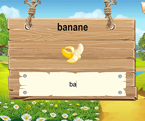 Exercice de lecture en ligne, inscrire les mots avec le son b