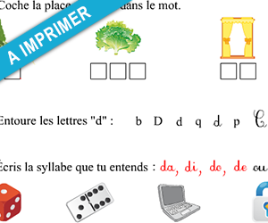Fiche d'exercices à imprimer, le son d