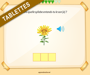 Localiser les syllabes avec le son [e] 