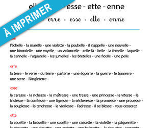 Apprendre à lire, les sons elle, enne, erre, esse, ette