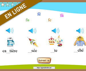 Le son f, écrire les syllabes