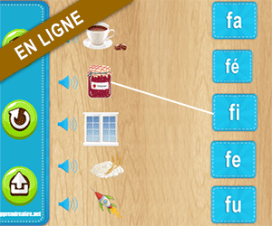 Exercices en ligne, son f, les syllabes