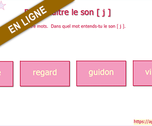 Exercice, reconnaître le son [j]