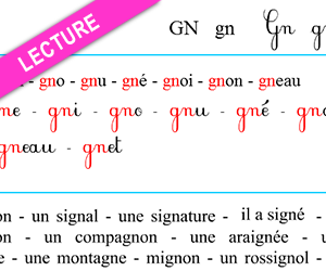 Fiche de lecture à imprimer, le son gn