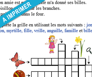 Exercice à imprimer, le son ill