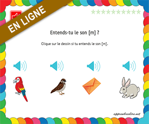 Apprendre à lire, le son m dans un mot