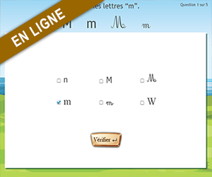 Apprendre à reconnaître la lettre m