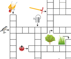 Mots fléchés à imprimer, le jardin