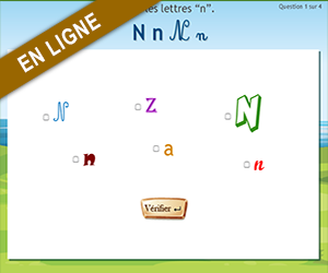 Exercice ; reconnaître la lettre n