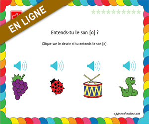 Jeu pour tablettes, le son o dans un mot