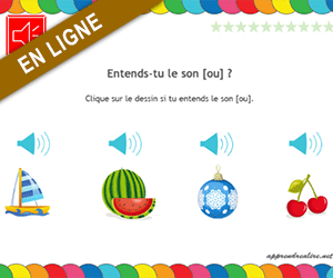 Apprendre à lire ; le son ou dans un mot