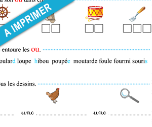 Exercices de lecture à imprimer, le son ou