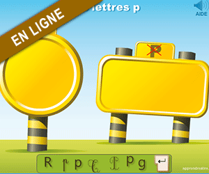 Jeu éducatif en ligne, la lettre p
