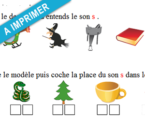 Fiche d'exercices à imprimer, le son s