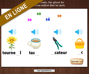 Replacer les syllabes sa, si, so, su, se, sé dans les mots