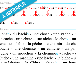 Fiche de lecture à imprimer, le son ch