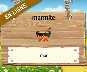 Exercice de lecture en ligne, recopier les mots avec le clavier