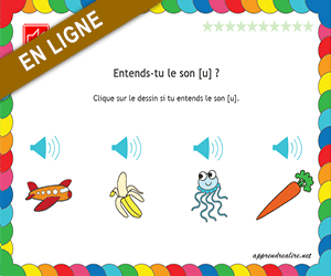 Jeu pour tablettes, le son u dans un mot