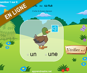 Exercice ; un, une