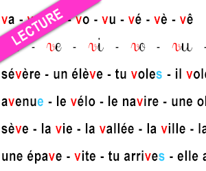 Fiche de lecture à imprimer, le son v