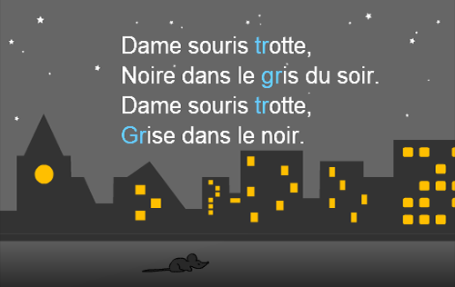 Comptine Dame souris trotte